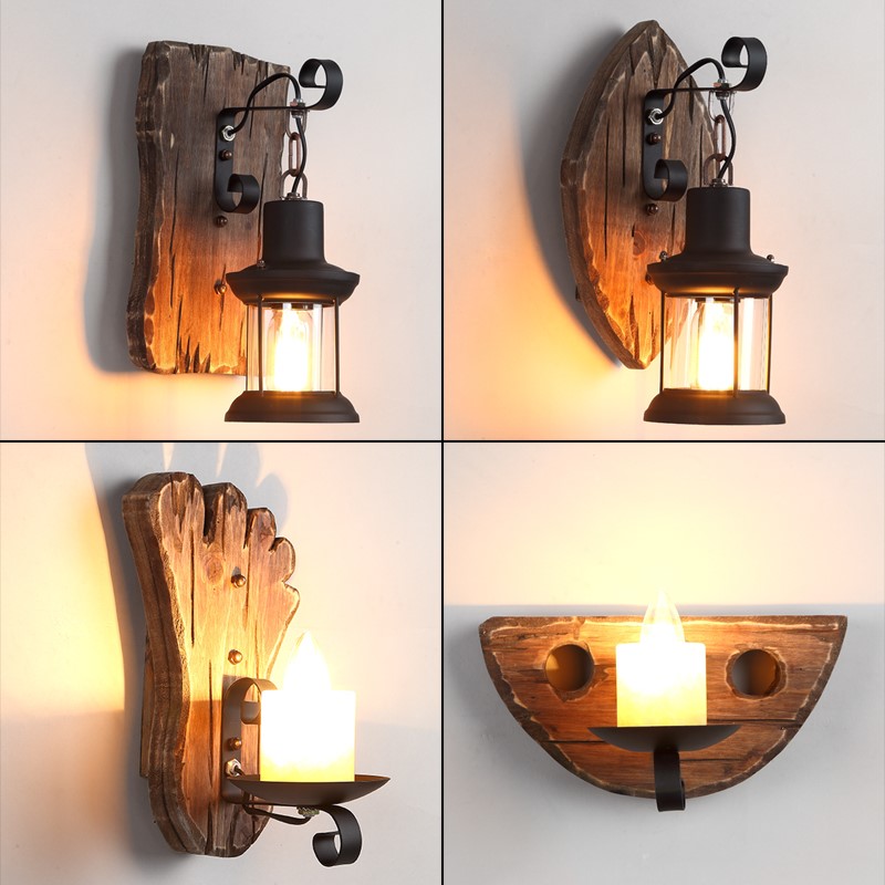 Lighting Decoration On Wall - Деревянная настенная лампа для гостиной, Деревянные
