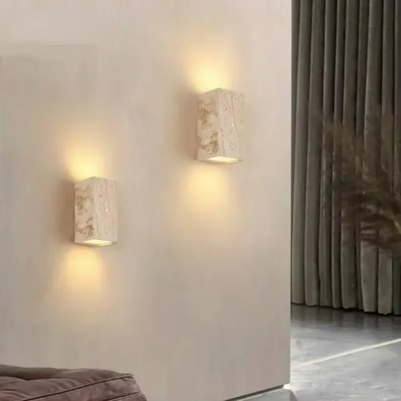 Lighting Decoration On Wall - Настенный светильник из желтого травертина с