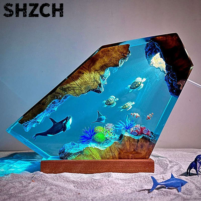 Lighting World Decor - Настольная лампа-ночник «Мир морского дна»: миниатюрные