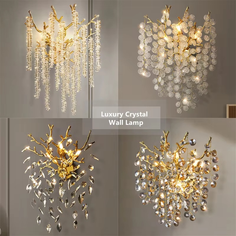 Lighting Decoration On Wall - Современный роскошный хрустальный настенный светильник для