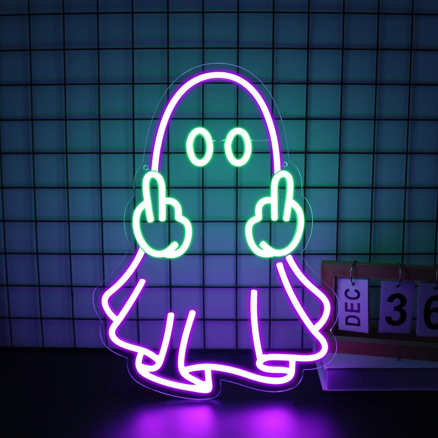 Lighting Decoration For Home - Неоновая вывеска «Призрак» с USB-питанием, светодиодная,