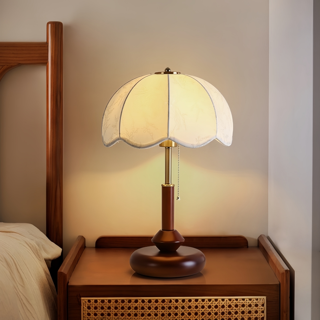 Lighting Decoration For Home - Винтажная настольная лампа-купол с фестончатым краем