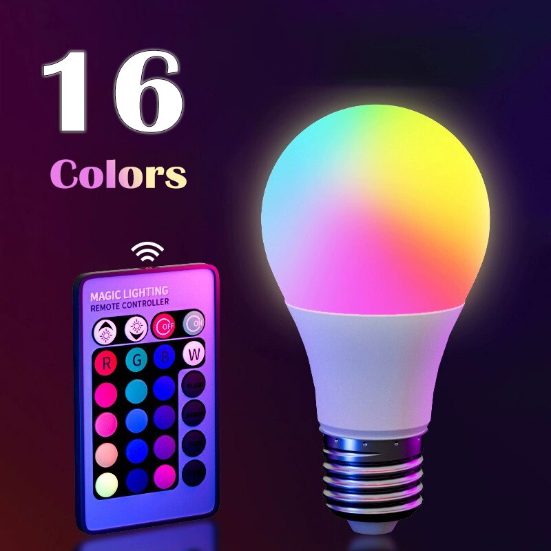 Colour Changing Bulb - Светодиодная RGB-лампа E27 220В, 16 цветов,