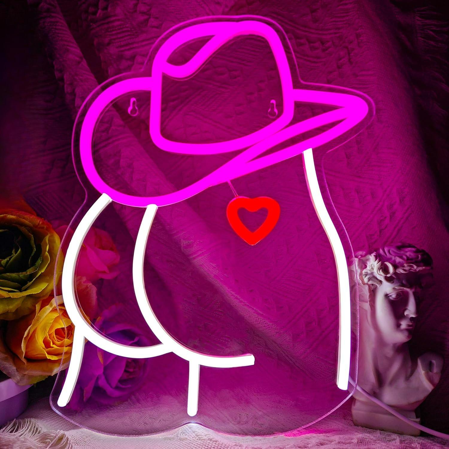 Lighting Decoration Wedding - Неоновая вывеска «Каубойша» с регулируемой яркостью,