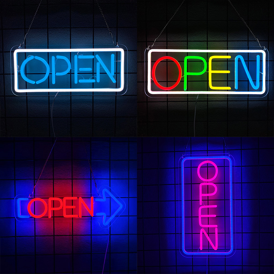 Restaurant Lighting Decoration - Неоновая вывеска серии Open для декора