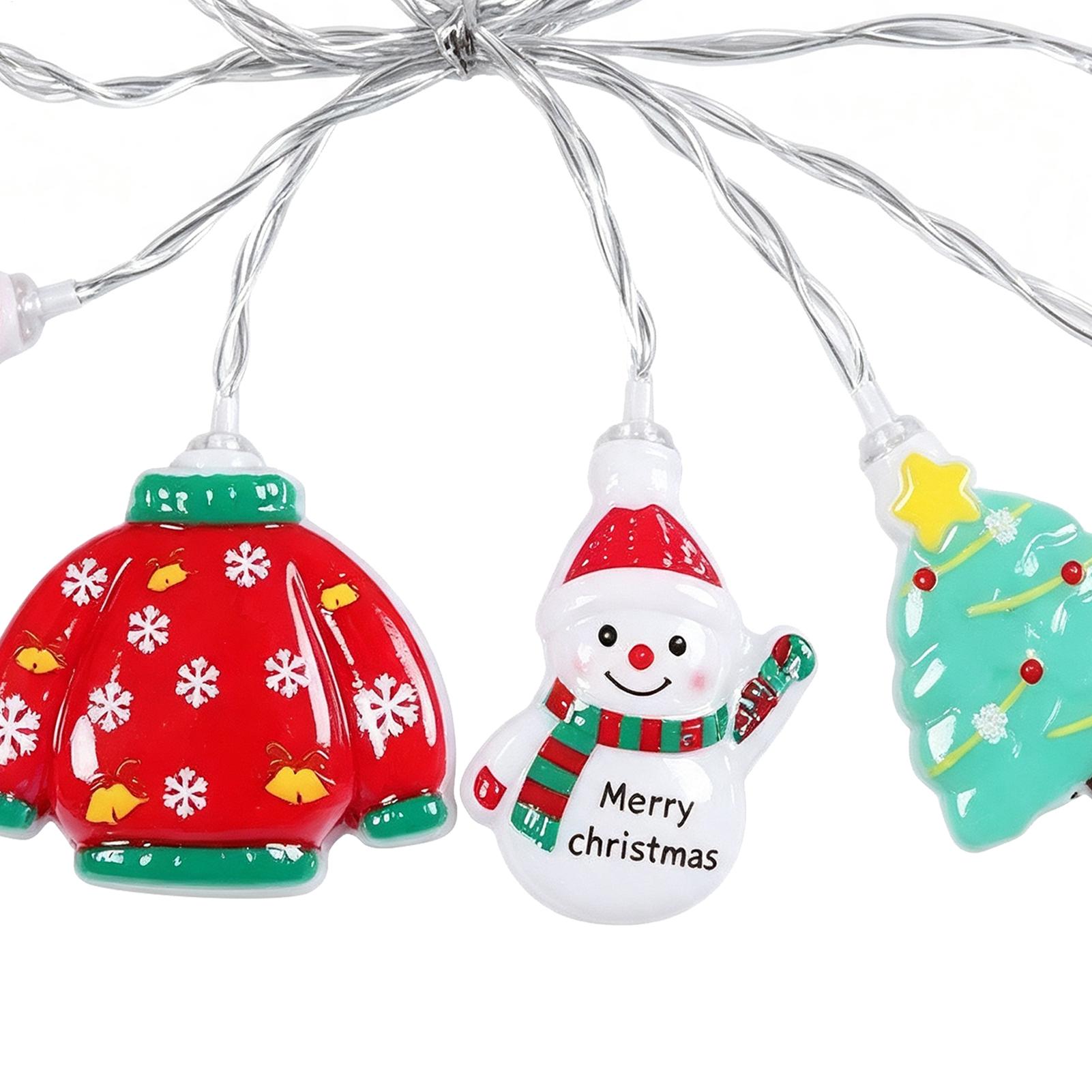 Lighting Christmas Decor - Рождественские гирлянды с изображением Санты, водонепроницаемые