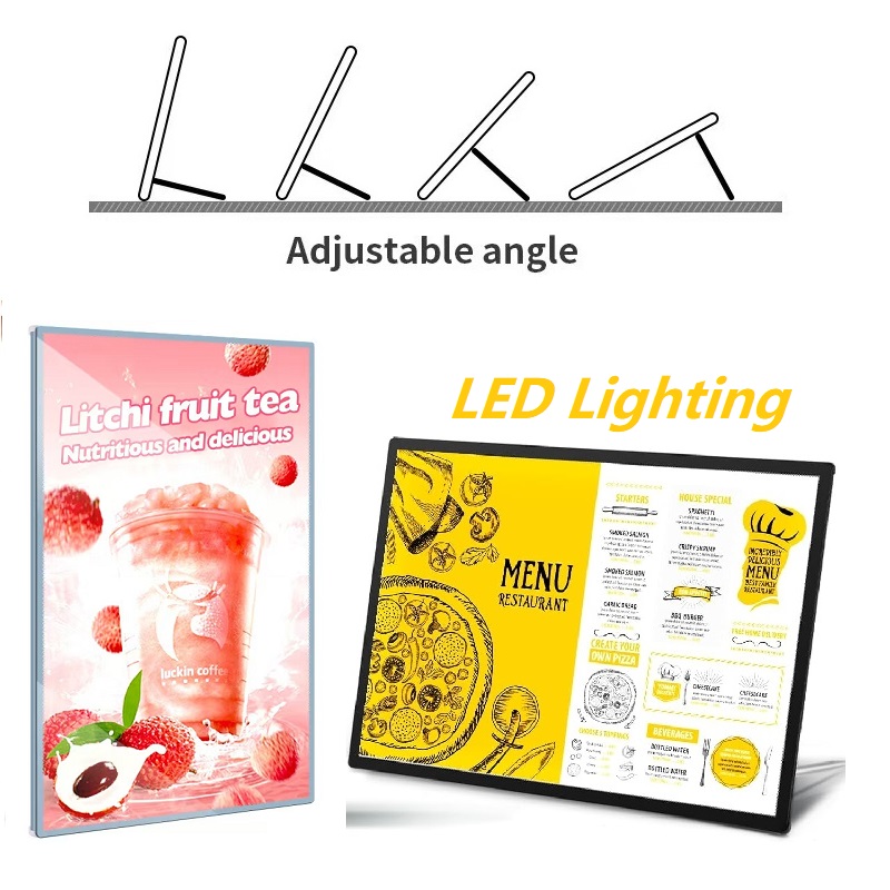 Restaurant Lighting Decoration - Ультратонкий светодиодный рекламный лайтбокс A2 A3
