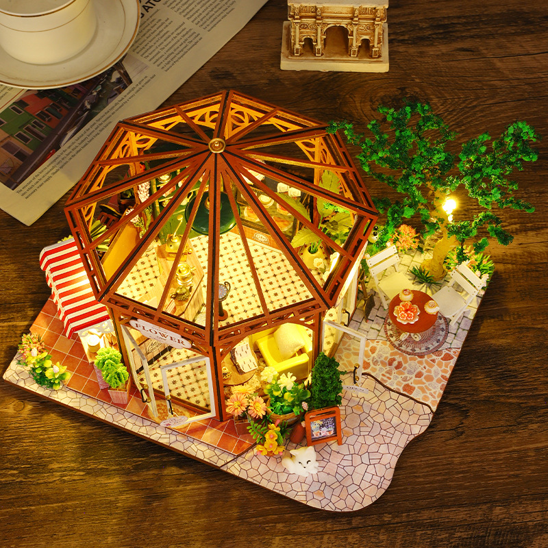 Lighting Home Decor Products - DIY деревянная миниатюрная модель комплект цветочная