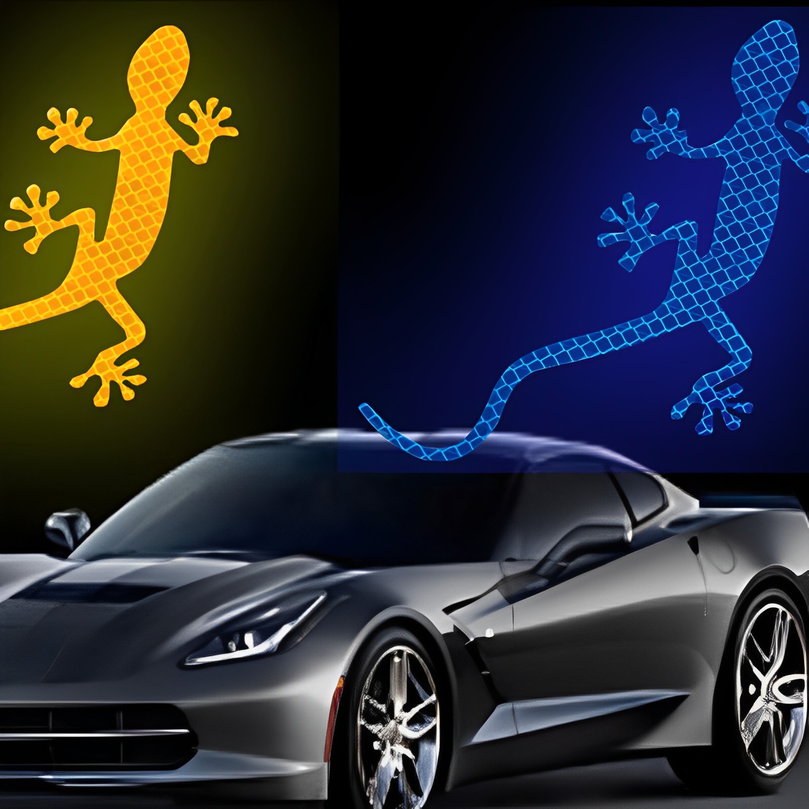 Gecko Lighting & Decor - Светоотражающий знак безопасности Gecko, автомобильные наклейки