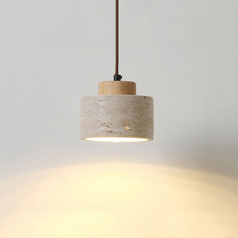 Japanese Lighting Decor - Подвесной светильник из натурального желтого пещерного