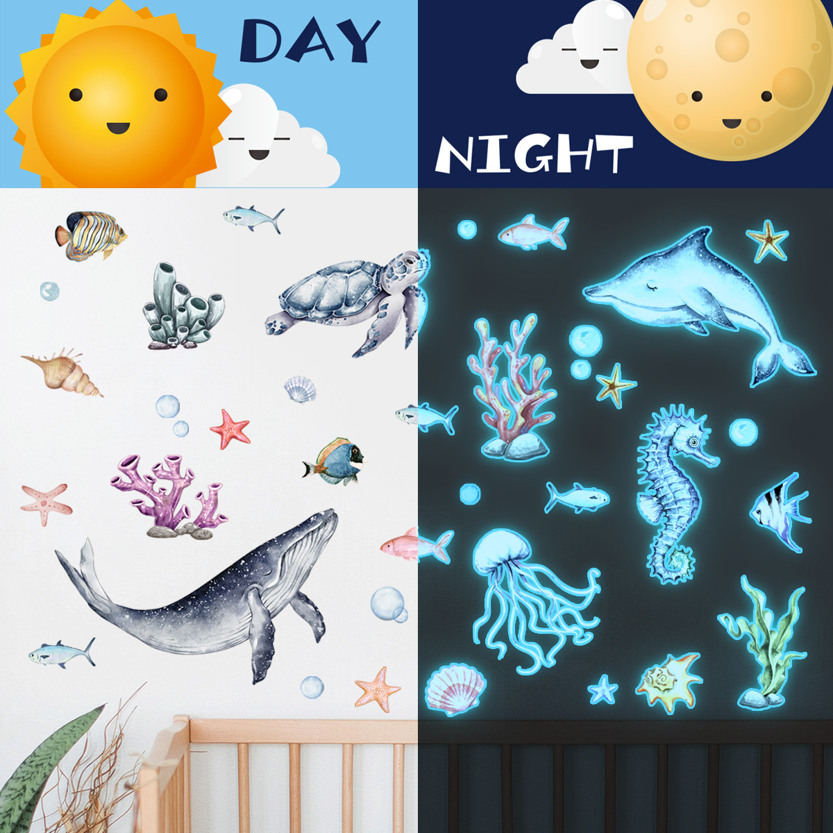 Наклейки на стену с подводным  – обзор и цена Lighting World Decor