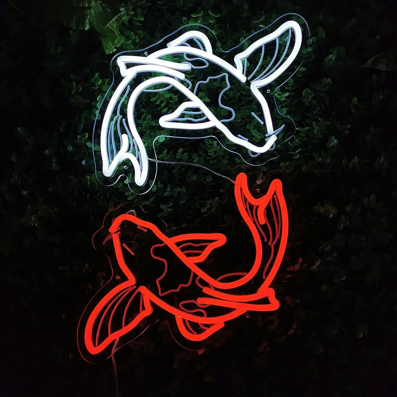Неоновая вывеска с рыбой кои,  – обзор и цена Japanese Lighting Decor