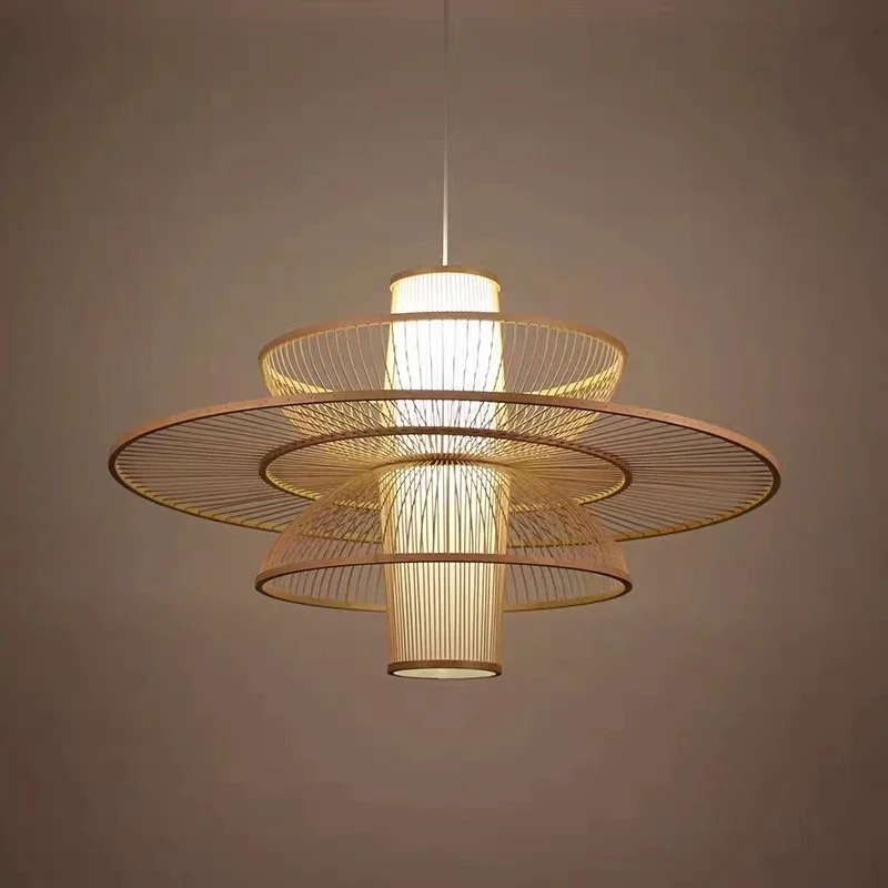 Сельская бамбуковая тканая люс – обзор и цена Japanese Lighting Decor
