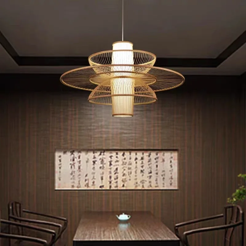 Сельская бамбуковая тканая люс – обзор и цена Japanese Lighting Decor