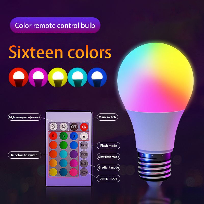 Светодиодная RGB-лампа E27 220 – обзор и цена Colour Changing Bulb
