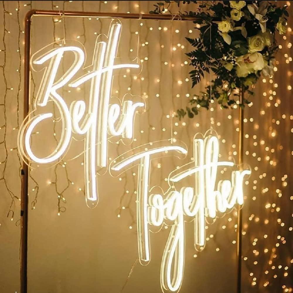 Неоновая вывеска «Better Toget – обзор и цена Lighting Decoration Wedding