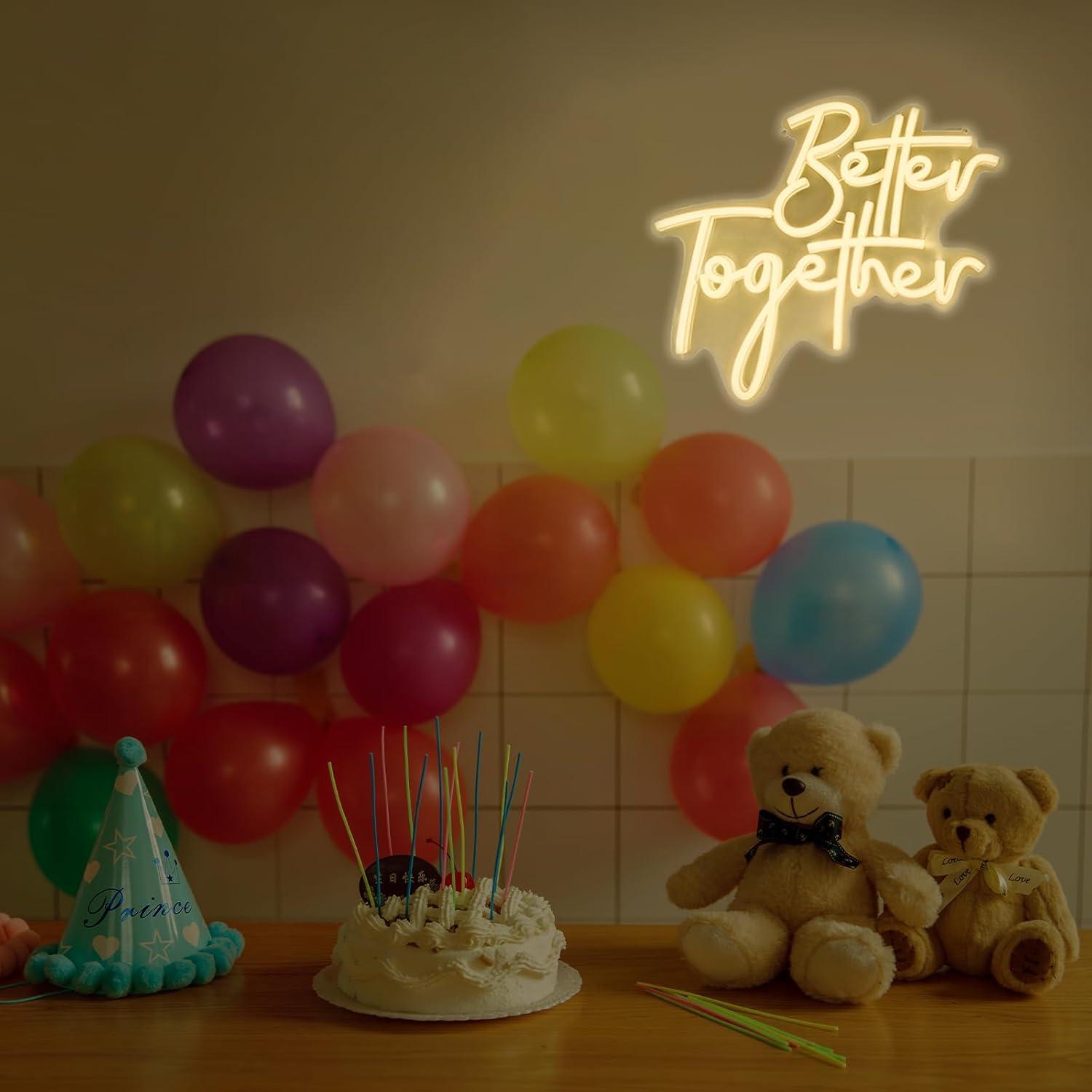 Неоновая вывеска «Better Toget – обзор и цена Lighting Decoration Wedding