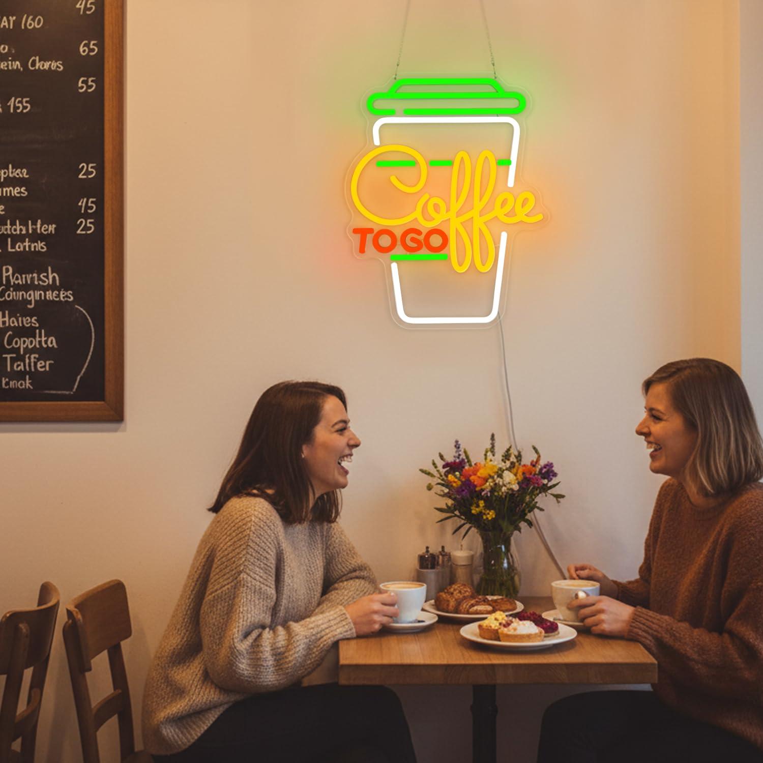 Неоновая вывеска «Кофе» с USB- – обзор и цена Restaurant Lighting Decoration