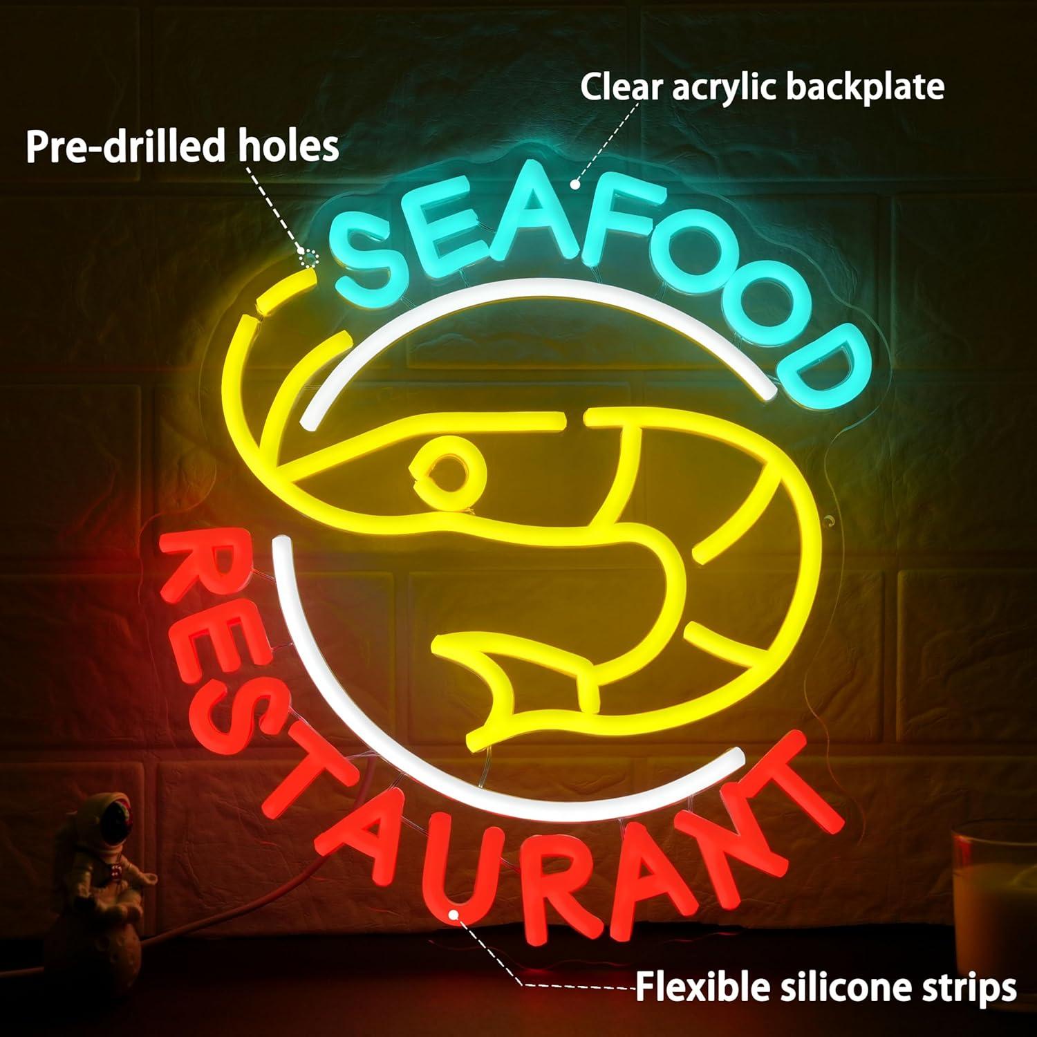 Неоновая вывеска для ресторана – обзор и цена Restaurant Lighting Decoration