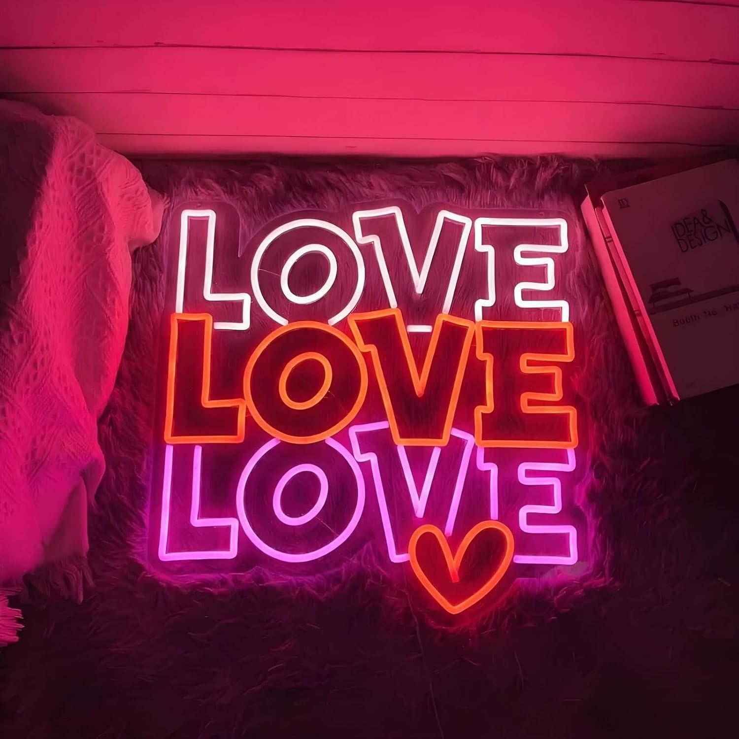 Неоновая вывеска с надписью «Л – обзор и цена Lighting Decoration Wedding