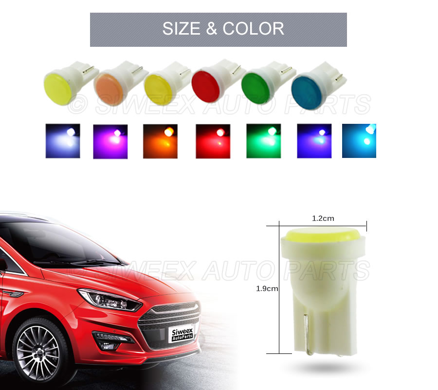 10 шт. T10 W5W салон автомобил – обзор и цена Colour Changing Bulb
