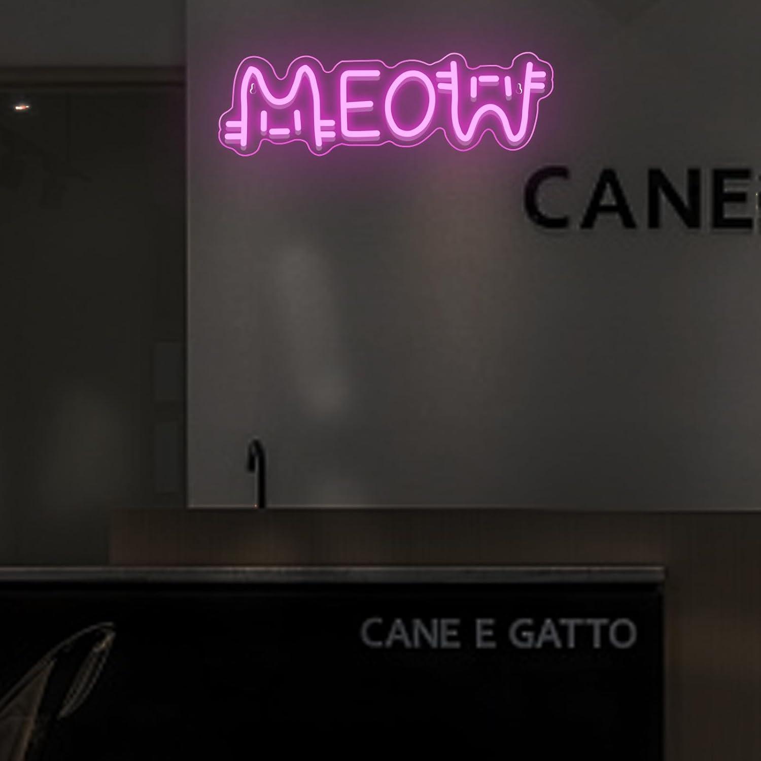 Неоновая вывеска «Мяу» в виде  – обзор и цена Lighting Decoration For Home