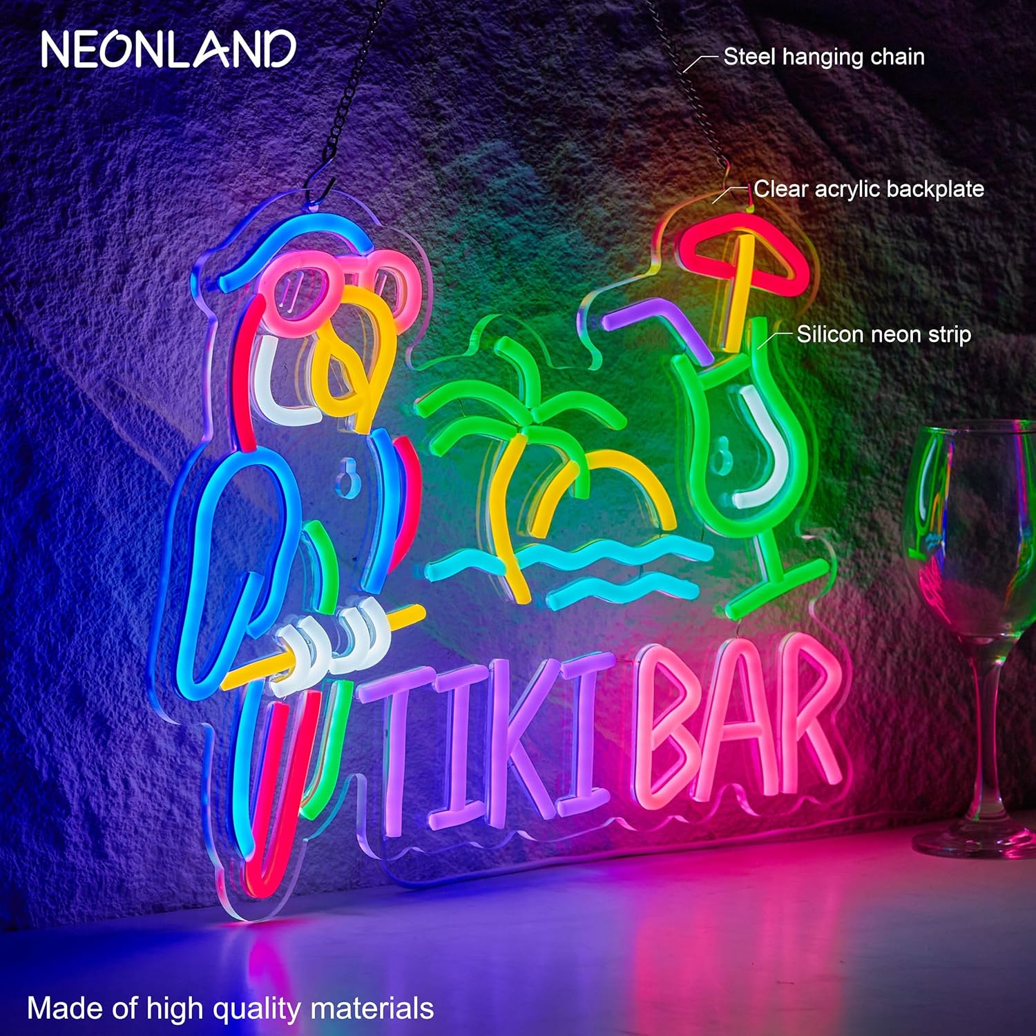 Неоновая вывеска Tiki Bar Parr – обзор и цена Restaurant Lighting Decoration